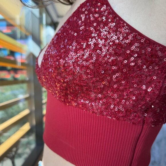 Susana Monaco Red Sequin Camisole - Picture 2 of 6
